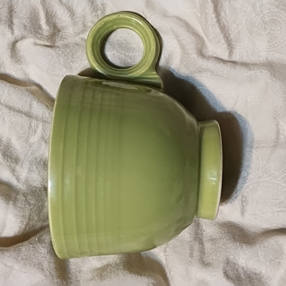 Fiestaware Ring-Handled coffee/tea cup in Chartreuse (older) color.